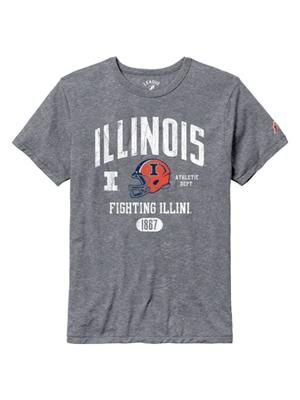 Image of FIGHTING ILLINI VICTORY FALLS S/S TEE SHIRT -  fallheather